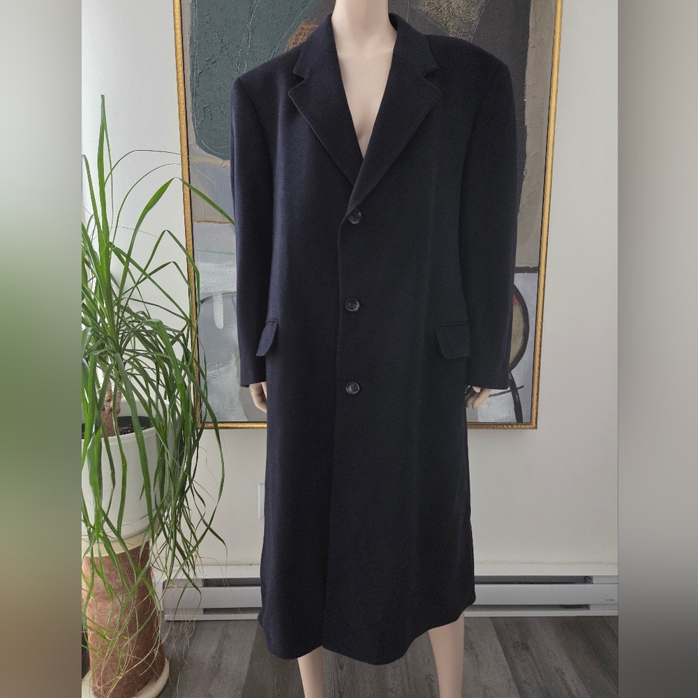 Vintage | Wool Cashmere Blend Single Breasted Overcoat